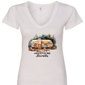 Adventure Awaits V-Neck T-Shirt | Many Colors